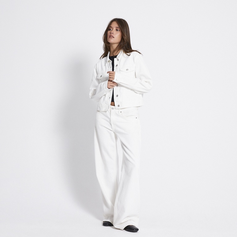 Cropped denim jacket "Own" Off white